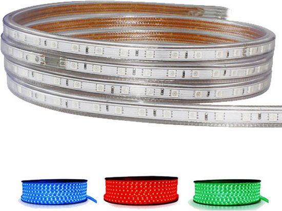 LED Strip RGB - 50 Meter - Dimbaar - IP65 Waterdicht 5050 SMD 230V