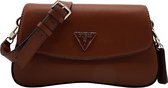 Guess Cordelia Flap Shoulder Dames Schoudertas - Cognac