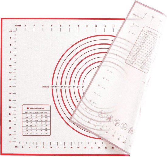Siliconen Bakmat | Deegmat | Anti-Slip | Met maatindicaties | 60 X 40 CM