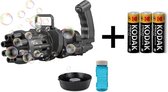 Minigatling Electric Bubble Gun - Zwart - INCLUSIEF batterijen en bellenblaas sop