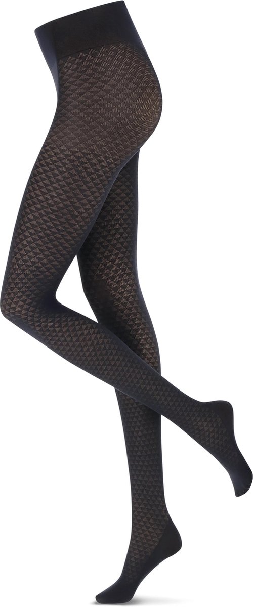 Oroblu Eco Fashion 40 Panty Black Geometric - Zwart