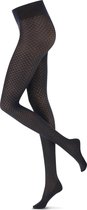 Oroblu Eco Fashion 40 Panty Black Geometric - Zwart - Maat S/M