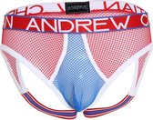Andrew Christian Almost Naked Retro Mesh Jock - Maat M - Rood - Heren Jockstrap - Mannen Ondergoed