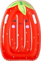 luchtbed aardbei junior 80 x 52 cm vinyl rood