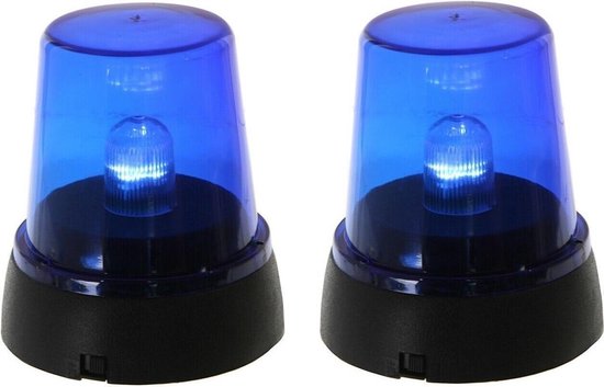 afgunst Afrikaanse Asser 2x stuks politie LED zwaailamp/zwaailicht blauw 11 cm - Speelgoed of  themafeest -... | bol.com