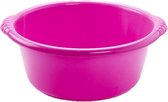 Kunststof teiltje/afwasbak rond 10 liter roze - Afmetingen 40 x 38 x 15 cm - Huishouden