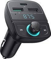 UGREEN Bluetooth FM Transmitter met USB-A / USB-C Autolader Zwart
