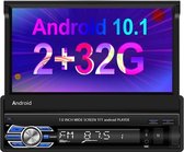 TechU™ Autoradio T119 – 7.0 inch Touchscreen Monitor – 1 Din met Afstandsbediening – FM radio – Bluetooth & Wifi – AUX – USB – SD – Handsfree bellen – GPS Navigatie – Android 10.1
