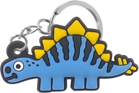 Akyol - Dinosaurus speelgoed sleutelhanger - Sleutelbos dieren - Dino speelgoed - Cadeau voor peuters en kinderen jongens en meisjes - 7 cm