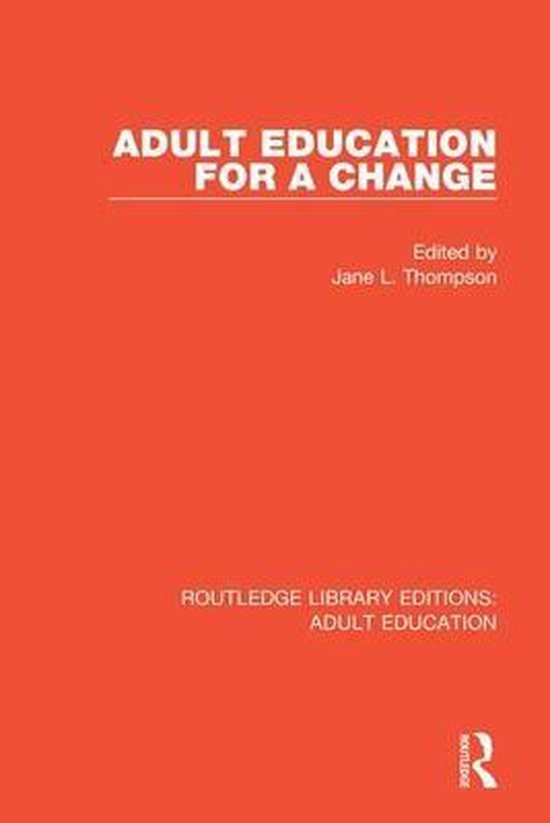 Routledge Library Editions: Adult Education- Adult Education ... - cover