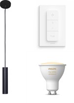 Ztahl Salerno hanglamp - LED - zwart - 1 lichtpunt - Incl. Philips Hue White Ambiance Gu10 & dimmer