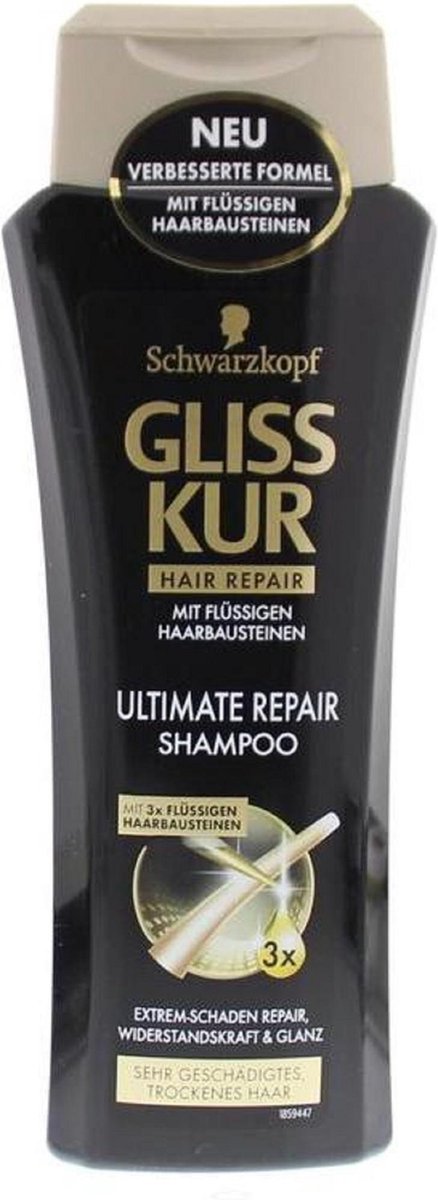 Gliss Kur - 2 x Shampoo Ultimate Repair + 2 x Conditioner Ultimate Repair - Voordeelverpakking