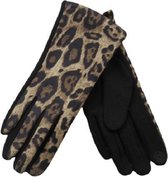 Handschoenen dames tijgerprint met touchscreen - fashion