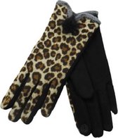 Handschoenen dames tijgermotief met touchscreen - fashion