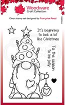 Woodware Clear Singles Stempel - Christmas Tree Gnome
