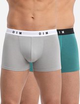 DIM ORIGINAL- Boxershort - Homme - Boxer - Katoen - Taille XL - Grijs/ Vert