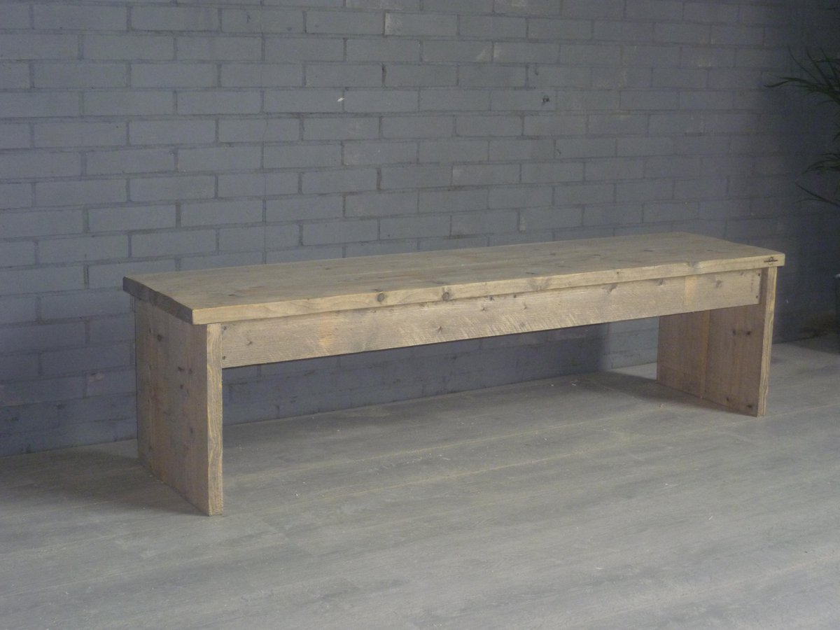 Steigerhout bankje basic 140x38.5x45 cm - Het Steigerhouthuis