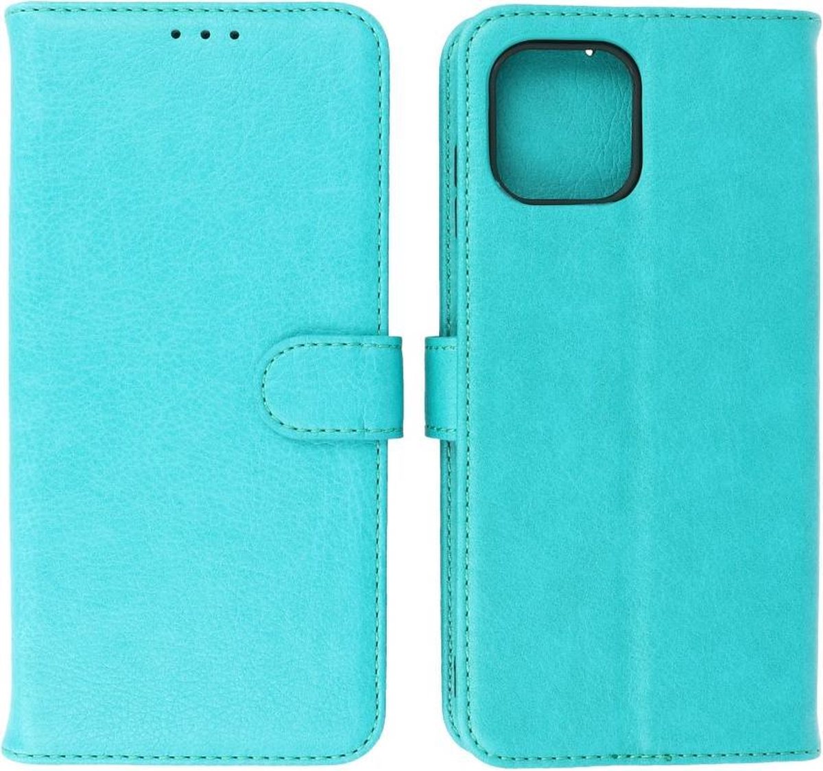 Motorola Moto Edge 20 Lite Hoesje - Book Case Telefoonhoesje - Kaarthouder Portemonnee Hoesje - Wallet Case - Groen