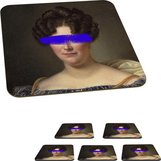 Sous-verres de verres - Johanna Henriette Engelen - Dubois Drahonet - Peinture - 10x10 cm - Dessous de verre - 6 pièces