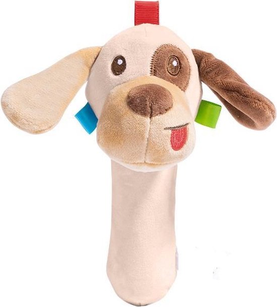 Loua's favorites baby knijpspeelgoed Hondje, baby speelgoed 0 jaar, baby  rammelaar,... | bol.com