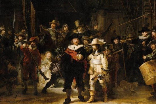De Nachtwacht van Rembrandt van Rijn Poster 61x91.5cm
