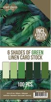 6 Shades of Green Linen Card Stock - 4K