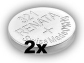 Renata 321 / SR616SW zilveroxide knoopcel horlogebatterij 2 (twee) stuks