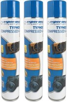 Esperanza Perslucht 3 X 750ML Compressed Air Duster Spuitbus Voordeelverpakking
