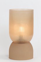 Light&Living - Tafellamp op batterij - Glas - Perzik - H 27,5 cm