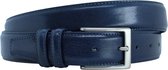 Riem Luxe Bleu Foncé - Ceinture soignée - Ceinture en cuir - Taille de ceinture 105cm - Boucle soignée - Cuir véritable - Riem marine - Riem bleu foncé