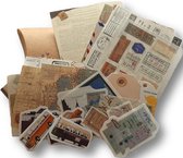 Papier En Stickerset 30 Delig - Thema Travelling - Bullet Journal Papier - Papier Voor Scrapbook 30 Stuks - Kaarten Maken - Hobby Papier Set 30 Stuks - Vintage Papier