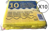 10 X SET VAN VISCOSE VAATDOEKEN VERPAKT PER 10 STUKS
