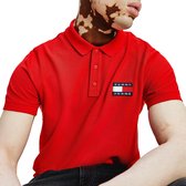 Tommy Hilfiger Badge Poloshirt - Mannen - rood