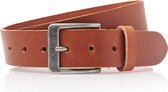 4cm brede cognac echt lederen jeans riem maat 95