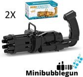 Bellenblaas pistool - 2x Bubble gun - 2x bellenblaas machine (Zwart) - 2x Minibubblegun®- Bellenblaasmachine - Bellenblaas pistool - Automatische bellenblaas machine - Werkt op AA batterijen