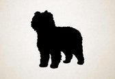 Silhouette hond - Barbet - S - 49x45cm - Zwart - wanddecoratie