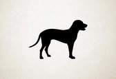 Silhouette hond - Bavarian Mountain Hound - Beierse berghond - S - 41x60cm - Zwart - wanddecoratie
