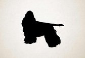 Silhouette hond - American Cocker Spaniel - Amerikaanse cocker-spaniël - L - 75x87cm - Zwart - wanddecoratie