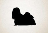 Silhouette hond - Lhasa Apso - M - 60x81cm - Zwart - wanddecoratie