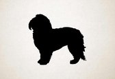 Silhouette hond - Maltese - Maltees - L - 75x86cm - Zwart - wanddecoratie