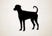 Silhouette hond - Lithuanian Hound - Litouwse hond - M - 63x60cm - Zwart - wanddecoratie