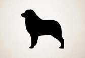 Silhouette hond - Australian Shephard - Australische Shephard - S - 45x49cm - Zwart - wanddecoratie