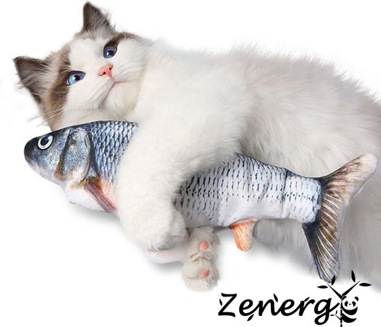 Zenergy Elektronisch bewegende vis - Automatisch kattenspeeltje - Kattenspeeltje – Speelgoed voor katten - Zenergy
