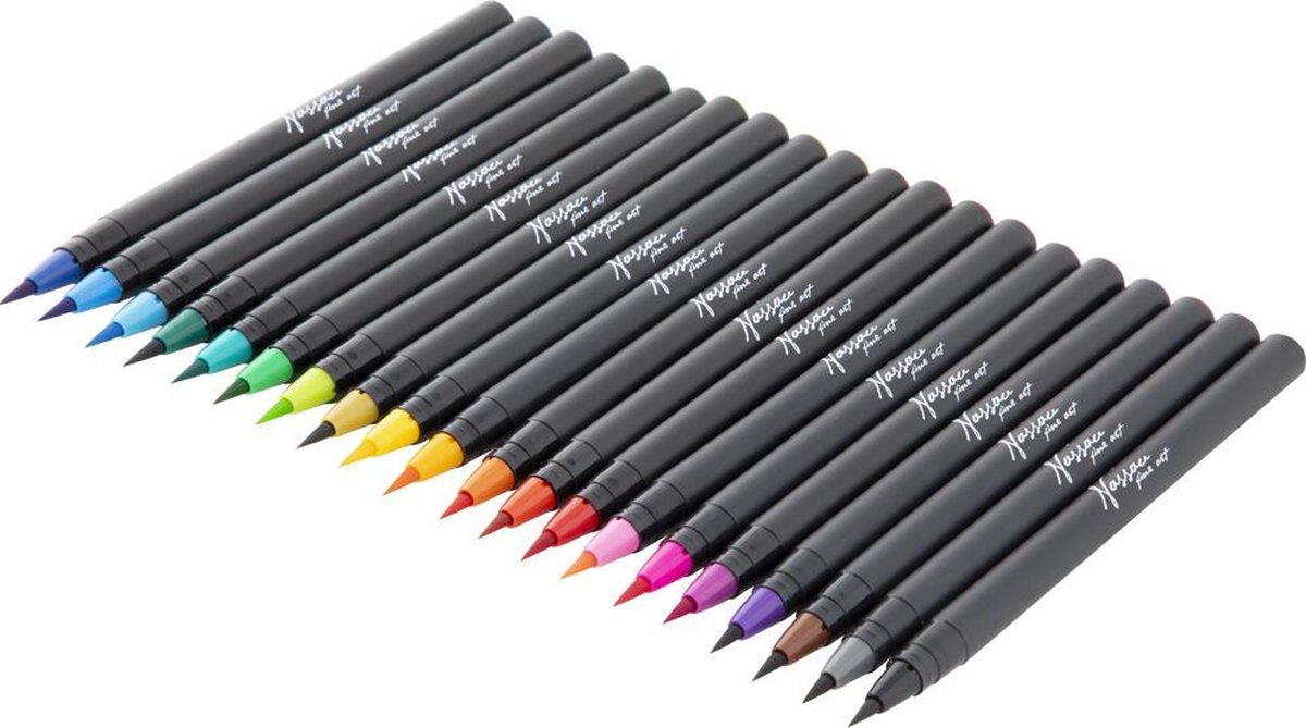Brushpennen 20pcs - 1 waterbrush - Penseelstiften - Bullet journal - Handlettering set - Fineliners — afbeelding 11