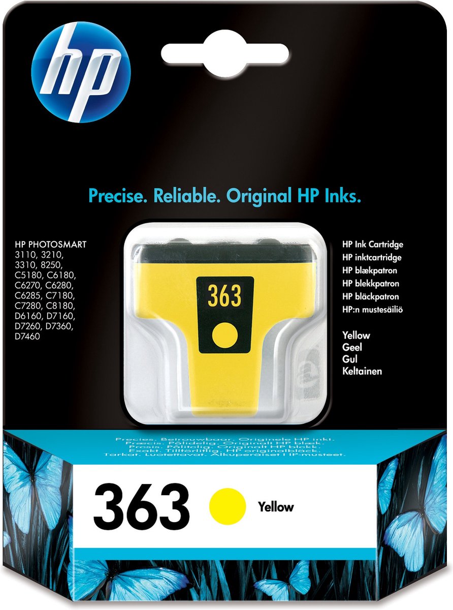 HP 363 Inktcartridge C8773EE, Geel