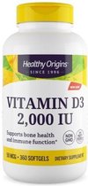Vitamine D-3, 2000 IE, 360 softgels, Healthy Origins