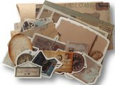 Papier En Stickerset 30 Delig - Thema Vintage Afbeeldingen En Achtergronden - D049 - Bullet Journal Papier - Papier Voor Scrapbook 30 Stuks - Kaarten Maken - Hobby Papier Set 30 St