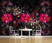 Fotobehang Vlies | Bloemen, Klassiek | Paars | 368x254cm (bxh)