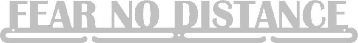 RVS Fear No Distance Medaillehanger (70 cm breed) - Nederlands product - sport cadeau - topkado - medalhanger - medailles - marathon - muurdecoratie