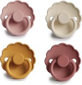 FRIGG Fopspeen - Set van 4 - Maat 1 - Kleur Blush, Powder Blush, Cream, Honey Gold - Leeftijd 0 tot 6 maanden